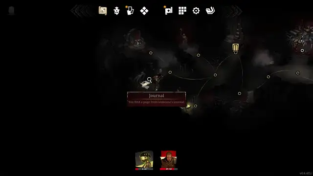 Finding a journal page on the node map while exploring Shrike’s Lair