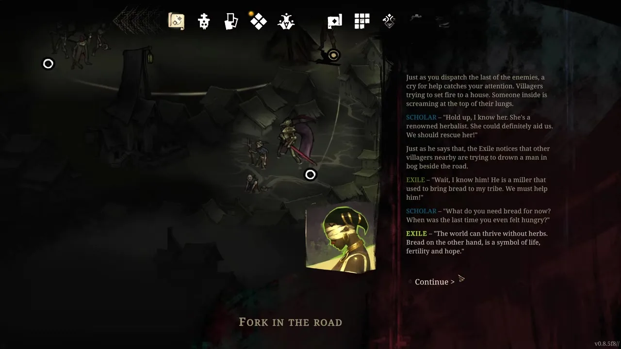 Herb and crafting-related encounter during the village route
