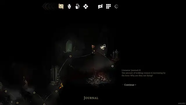 Linnaeus’ Journal #3 reading panel on the Shrike’s Lair map